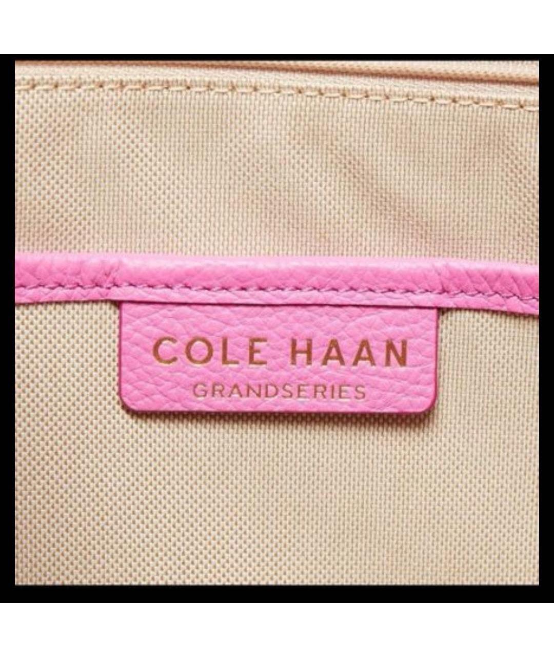 COLE HAAN Розовая кожаная сумка тоут, фото 8