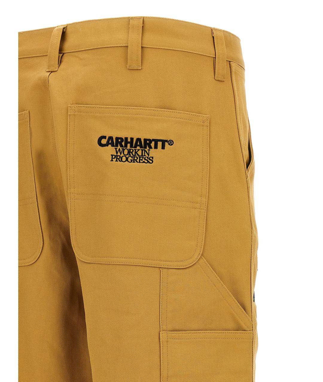 CARHARTT WIP Бежевые хлопковые повседневные брюки, фото 4