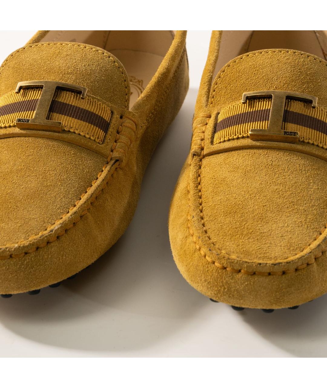 TOD'S Горчичные замшевые мокасины, фото 4
