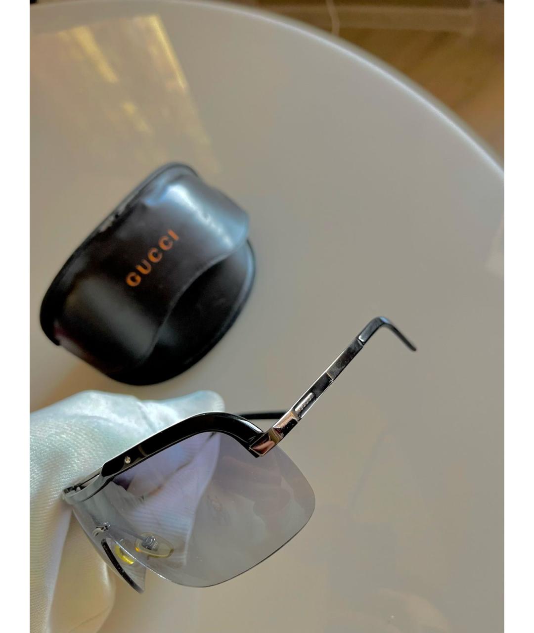 GUCCI Серые металлические солнцезащитные очки, фото 3
