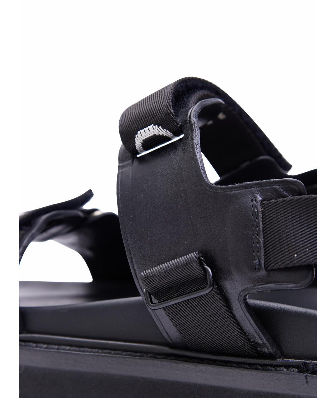 CELINE Черные кожаные сандалии, фото 14