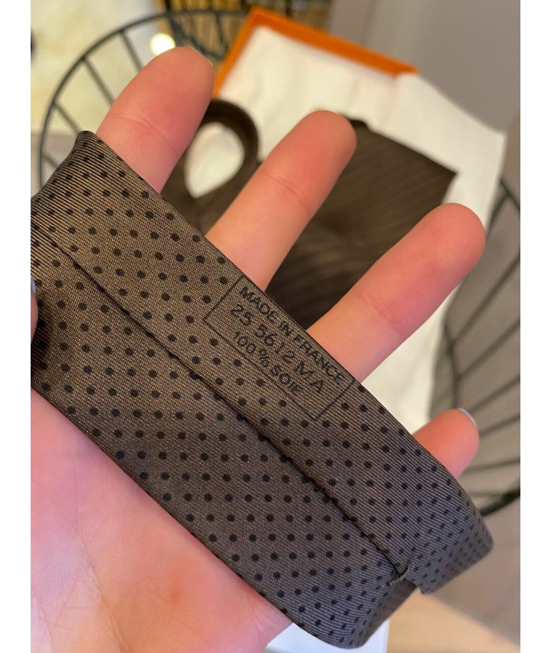 HERMES PRE-OWNED Коричневый шелковый галстук, фото 5