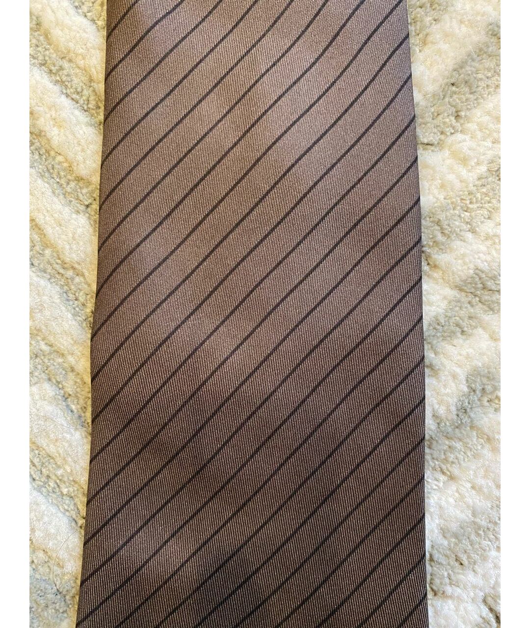 HERMES PRE-OWNED Коричневый шелковый галстук, фото 4