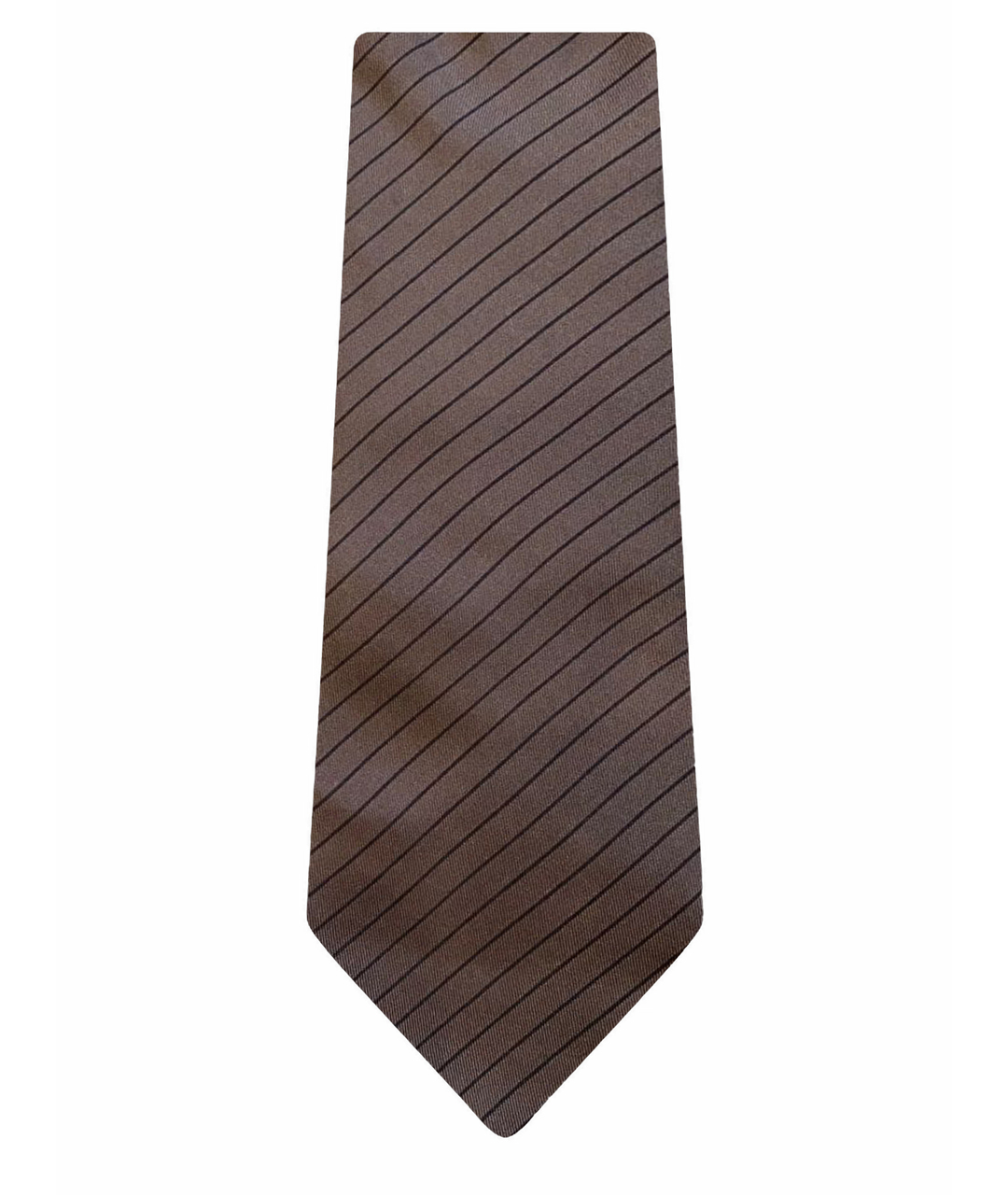 HERMES PRE-OWNED Коричневый шелковый галстук, фото 1