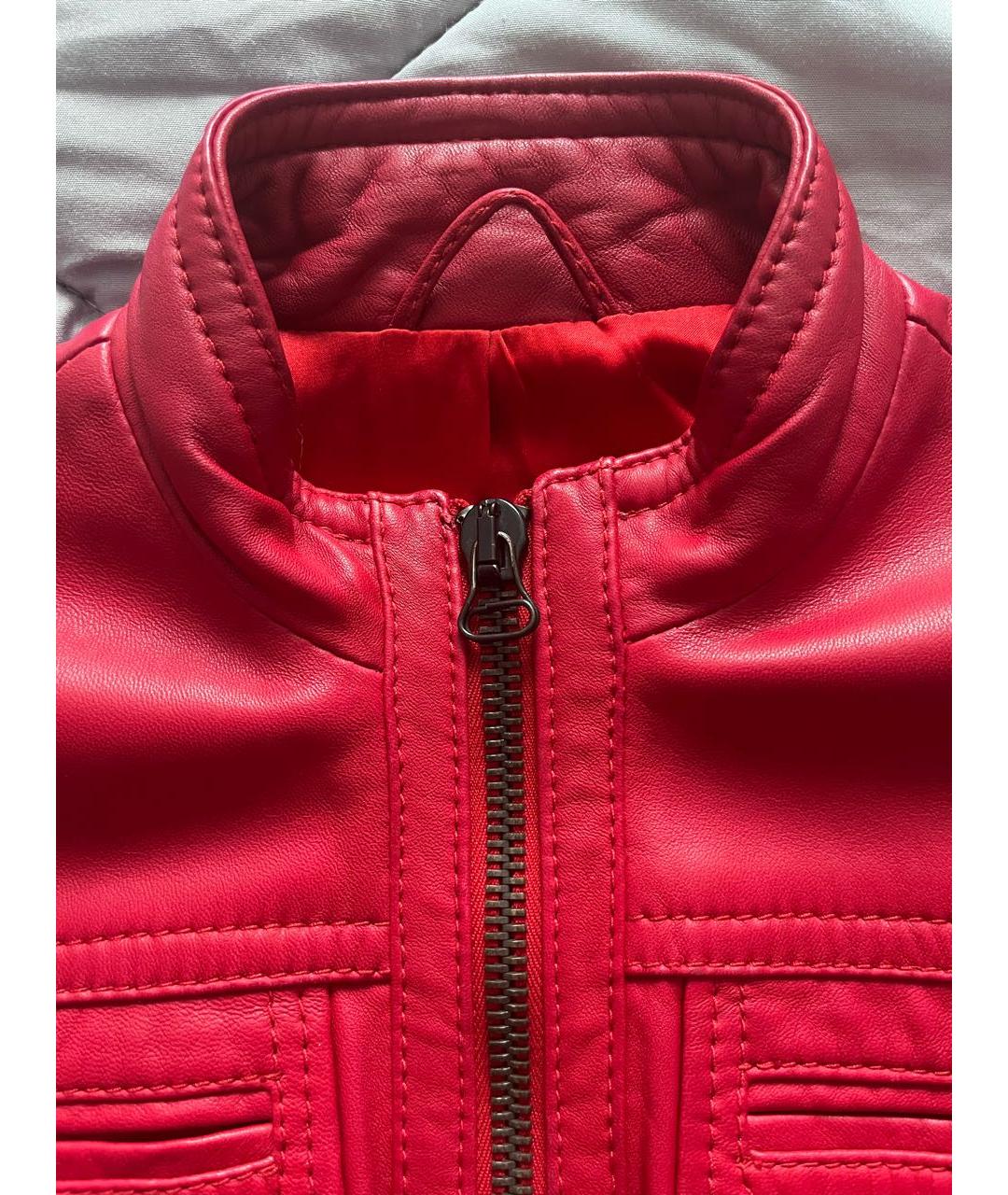 GIANFRANCO FERRE Красная кожаная куртка, фото 5
