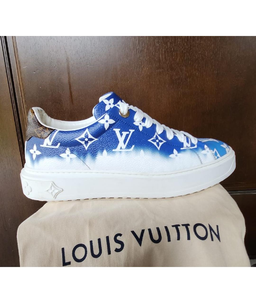 LOUIS VUITTON Белые кожаные кеды, фото 5