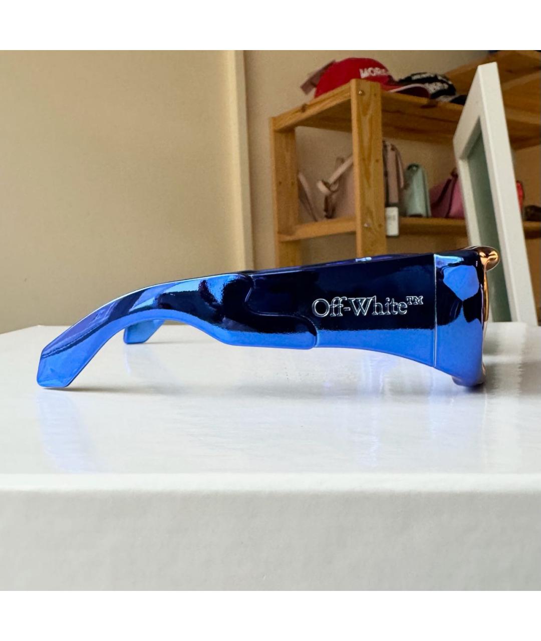 OFF-WHITE Синие пластиковые солнцезащитные очки, фото 2