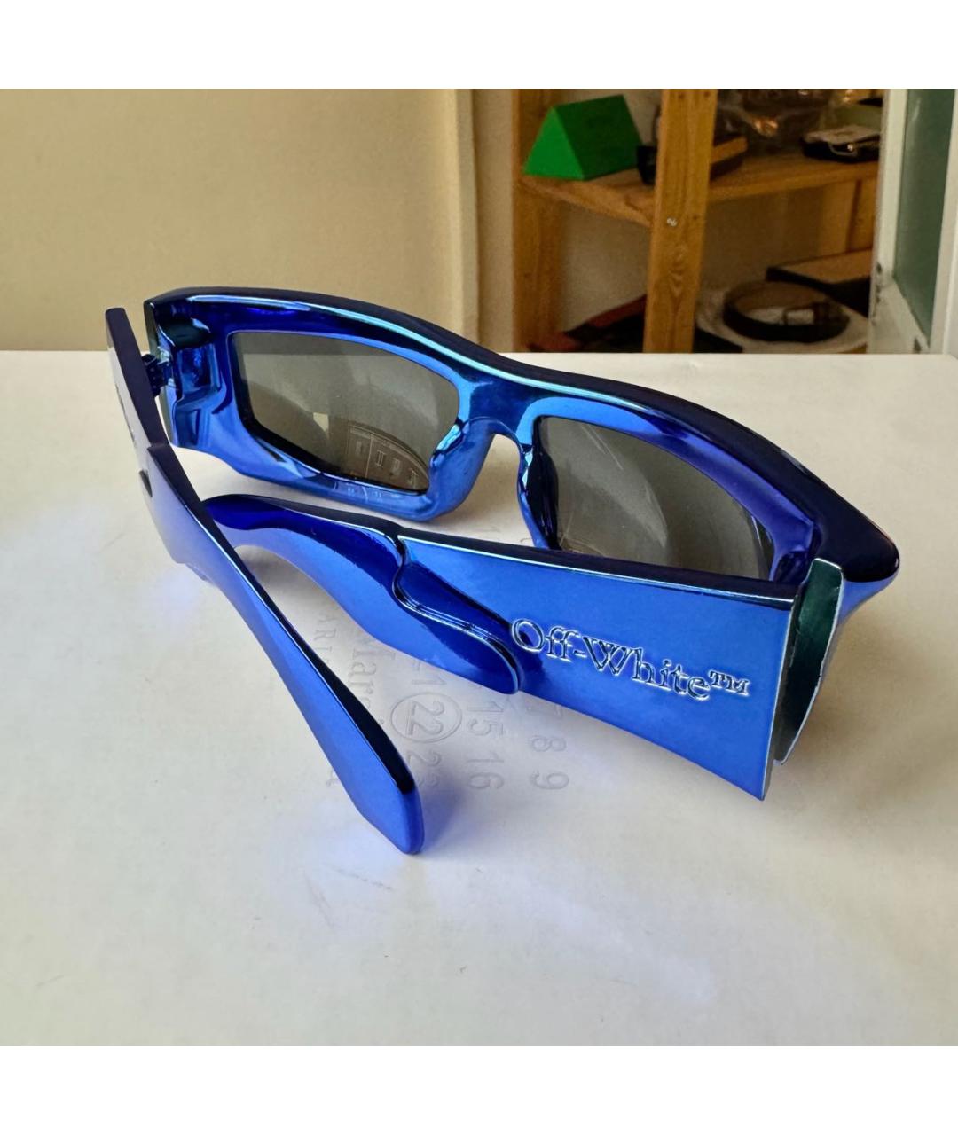 OFF-WHITE Синие пластиковые солнцезащитные очки, фото 6
