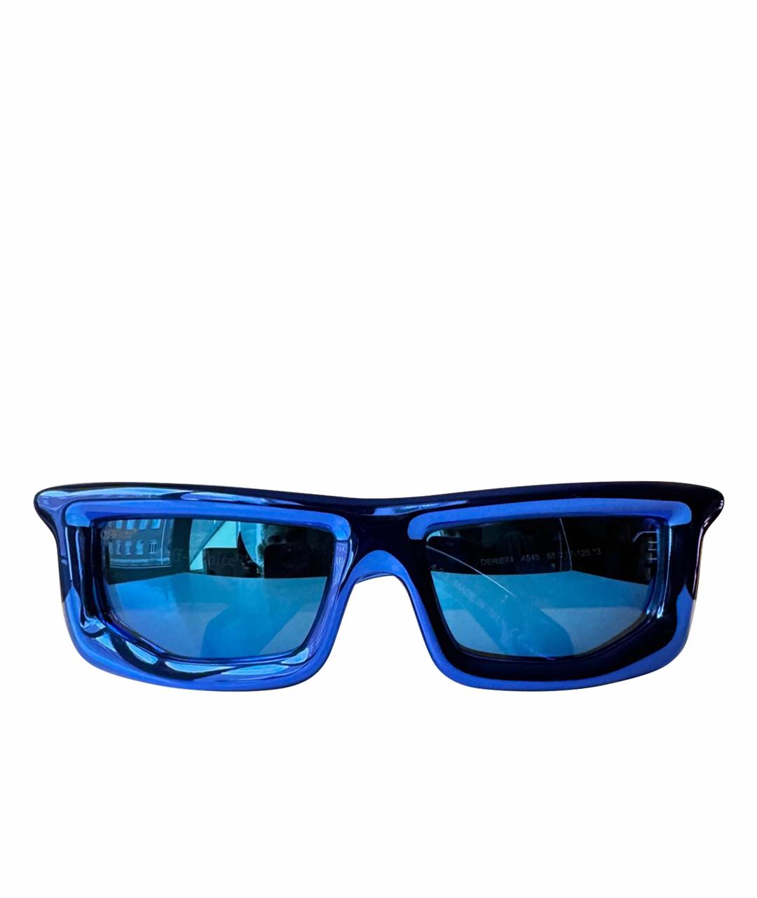 OFF-WHITE Синие пластиковые солнцезащитные очки, фото 1