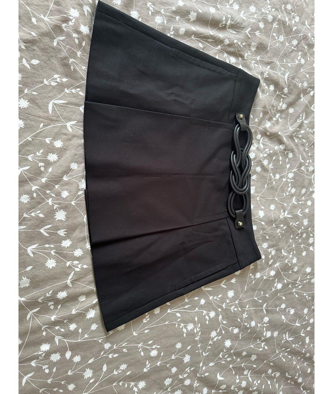 GUCCI Черная шерстяная юбка мини, фото 7