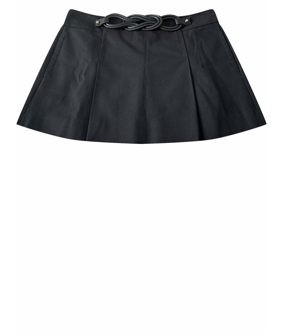 GUCCI Черная шерстяная юбка мини, фото 1