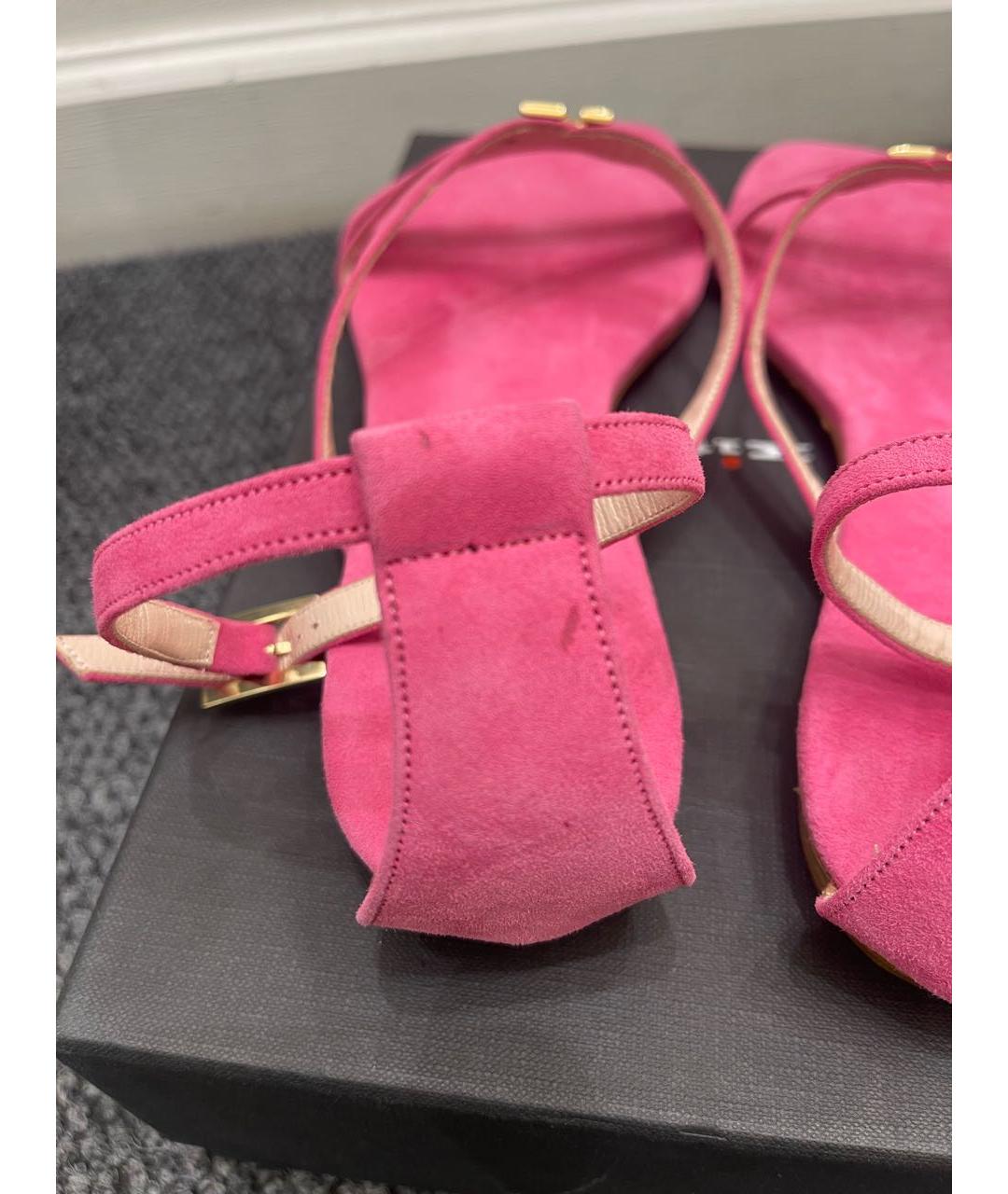 KITON Розовые замшевые сандалии, фото 4