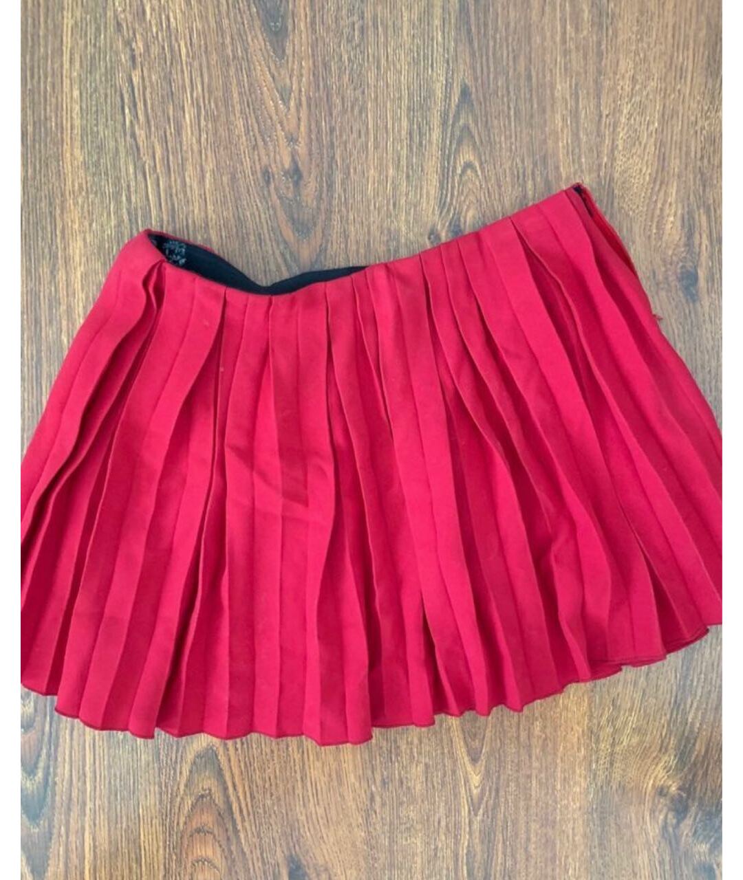 MIU MIU Красная вискозная юбка мини, фото 2