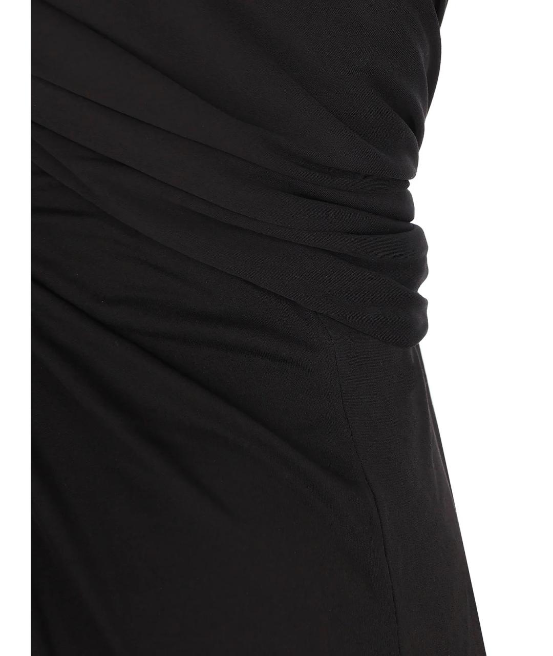 SAINT LAURENT Черное вискозное коктейльное платье, фото 3