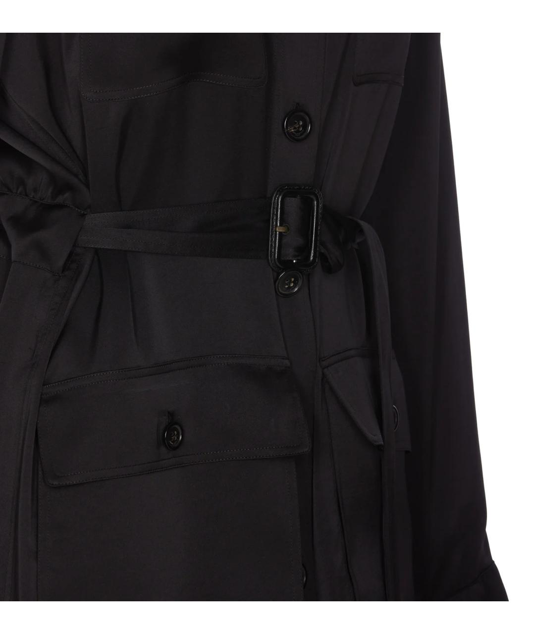SAINT LAURENT Черное полиэстеровое платье, фото 3