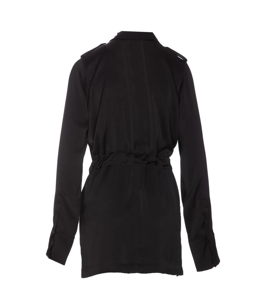 SAINT LAURENT Черное полиэстеровое платье, фото 2