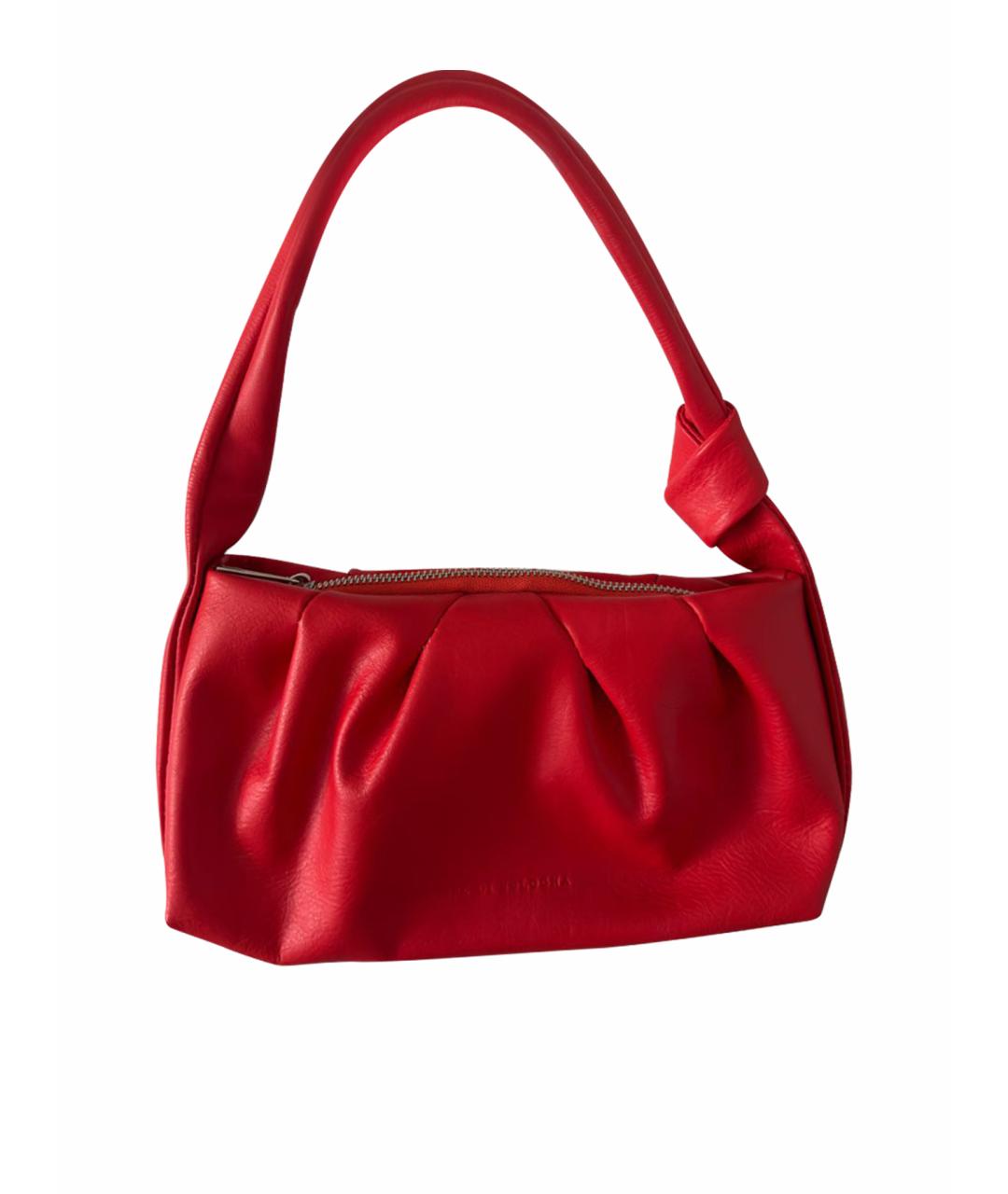 Principe di Bologna Красная кожаная сумка с короткими ручками, фото 1