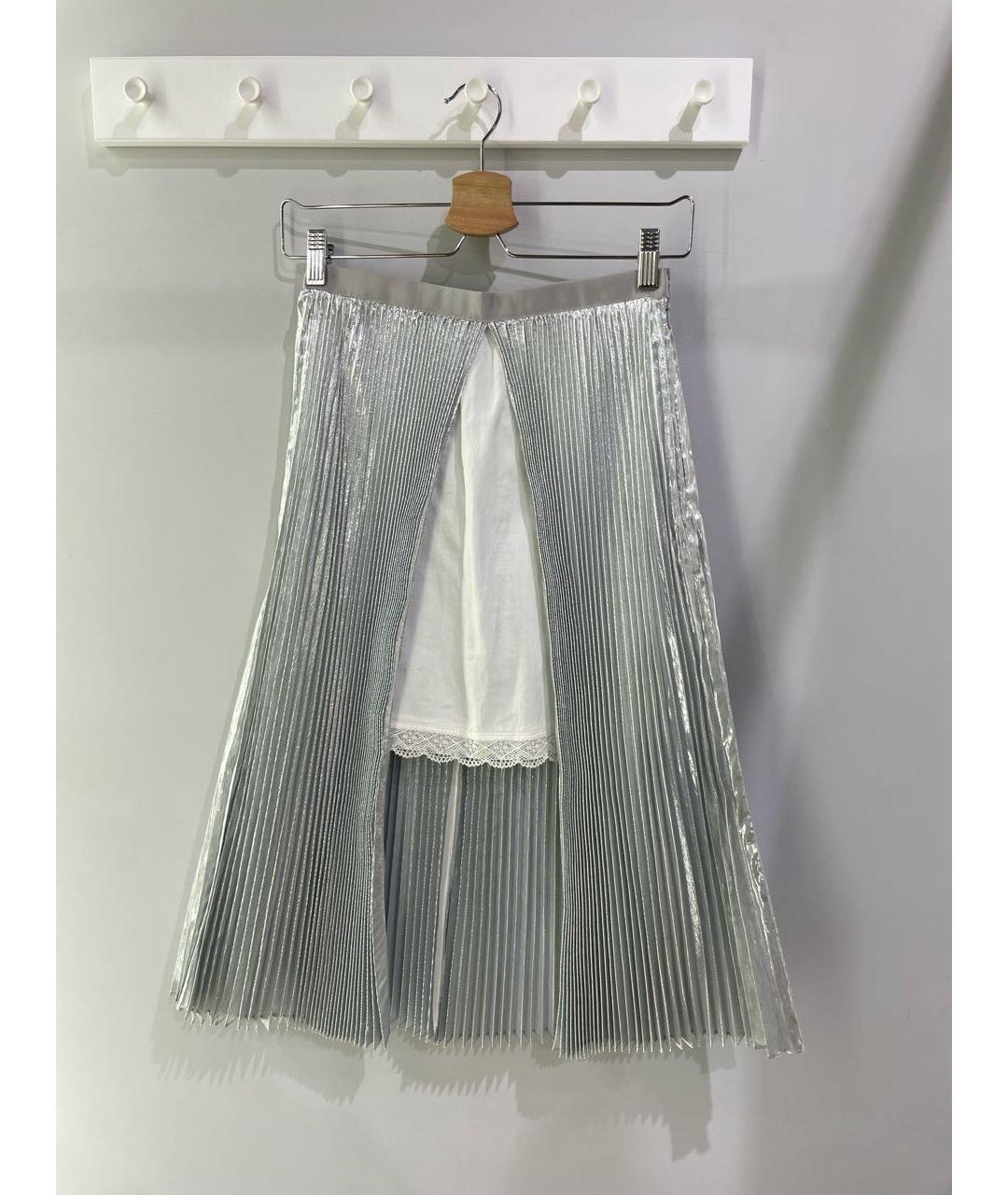 SACAI Серебряная юбка миди, фото 7