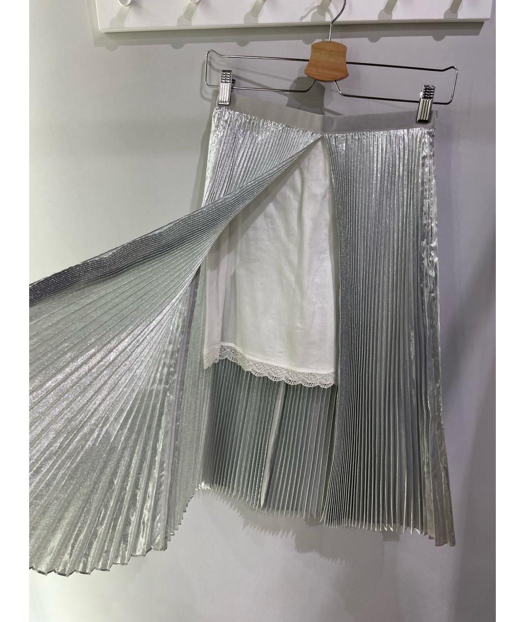 SACAI Серебряная юбка миди, фото 3