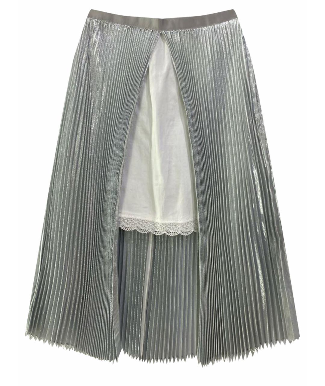 SACAI Серебряная юбка миди, фото 1