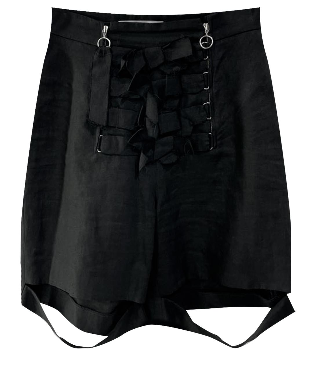 SAINT LAURENT Черные льняные шорты, фото 1
