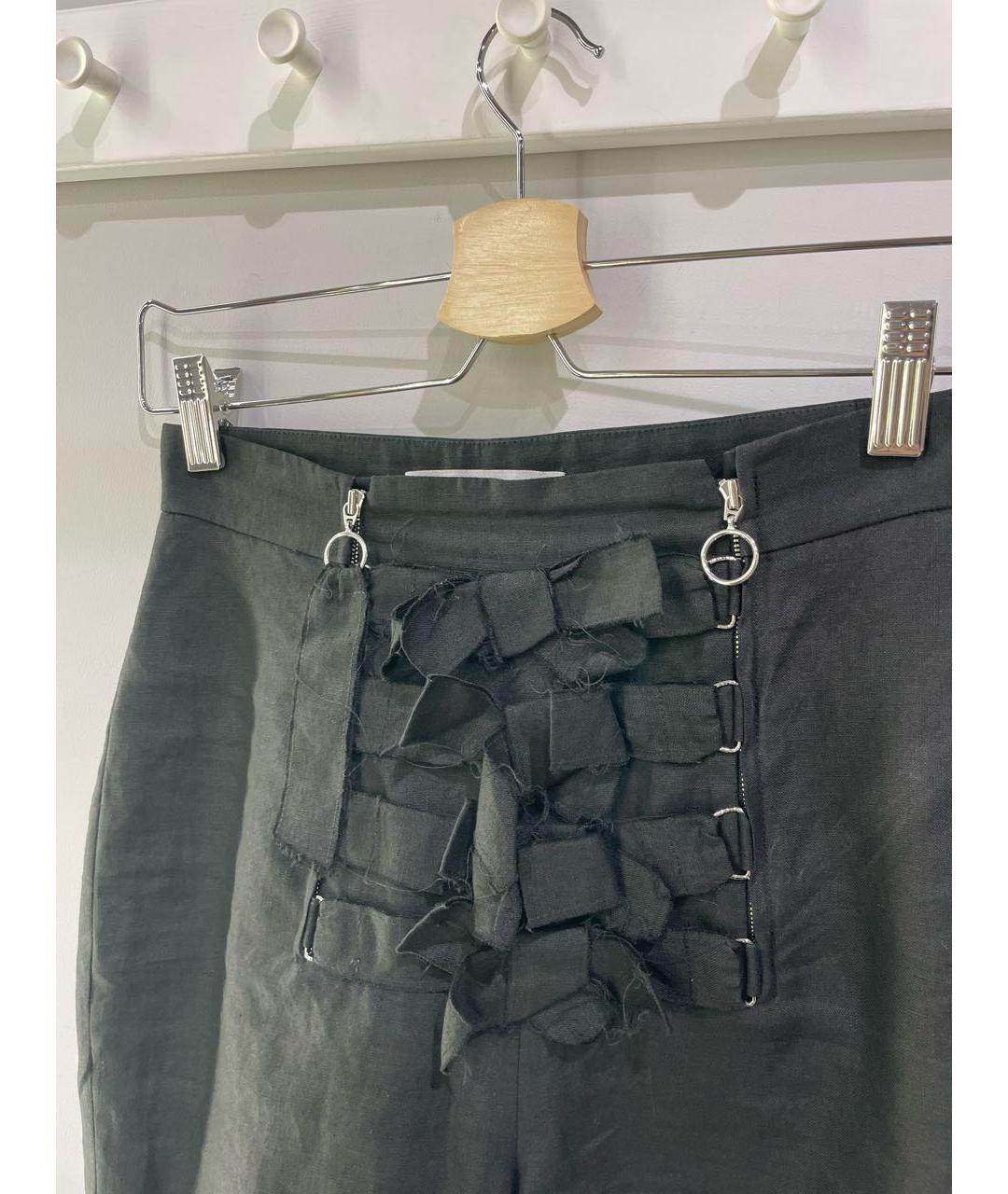 SAINT LAURENT Черные льняные шорты, фото 2