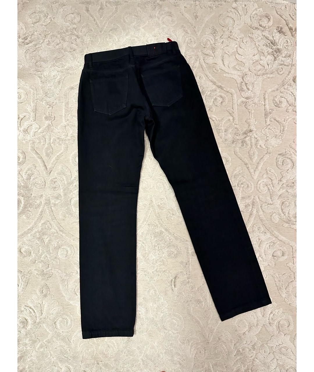 KITON Черные хлопковые прямые джинсы, фото 2