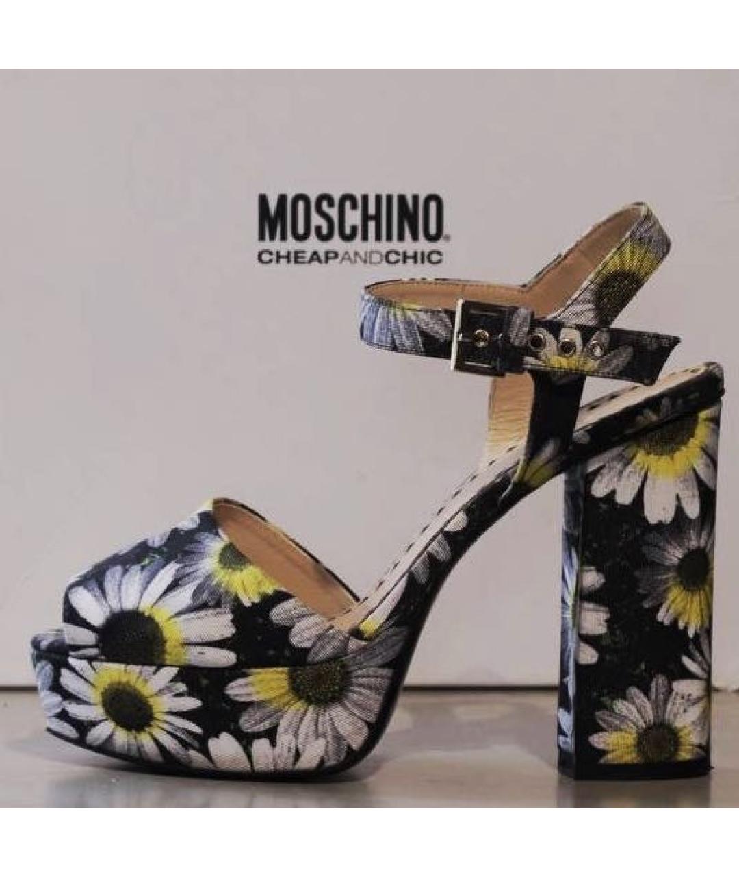 MOSCHINO Мульти текстильные босоножки, фото 8