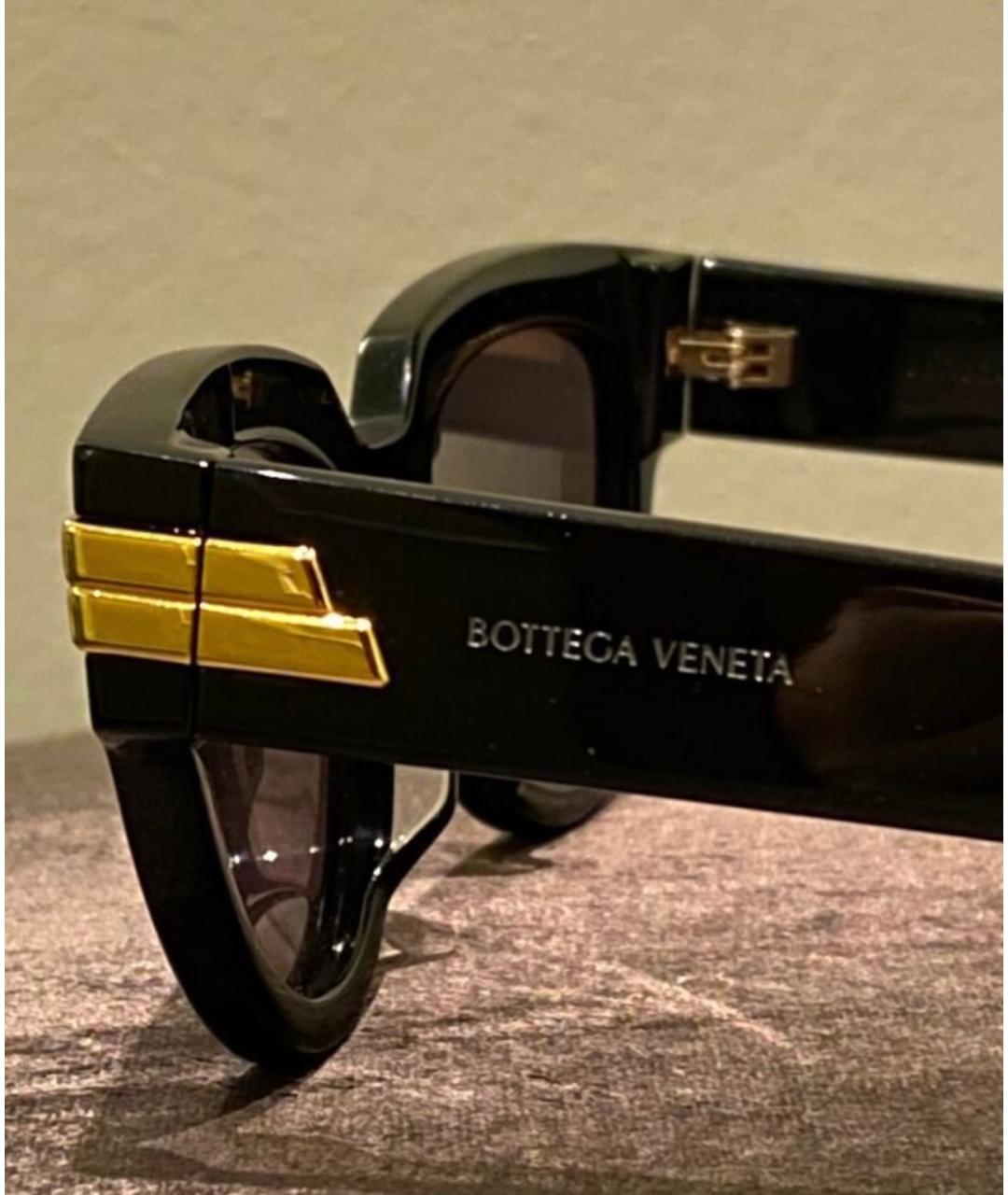 BOTTEGA VENETA Черные пластиковые солнцезащитные очки, фото 3