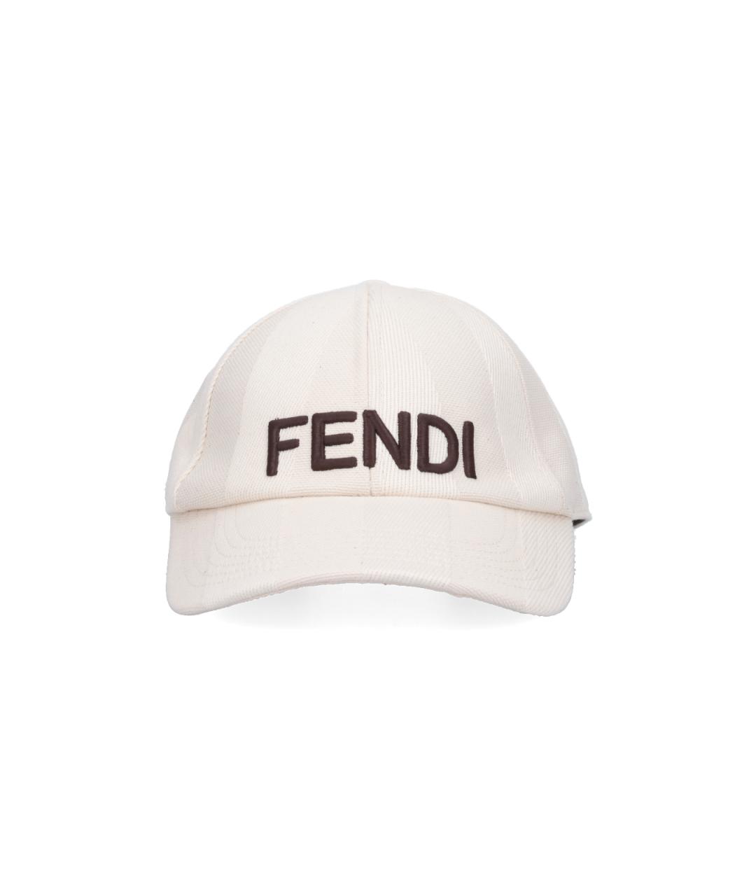 FENDI Бежевая кепка, фото 1