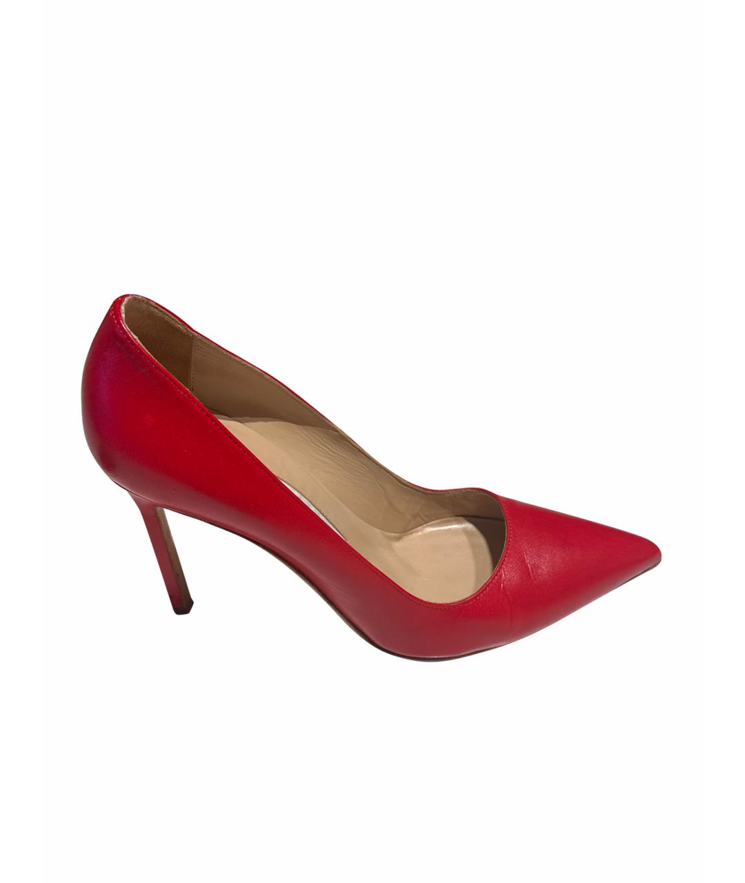 MANOLO BLAHNIK Красные кожаные туфли, фото 1