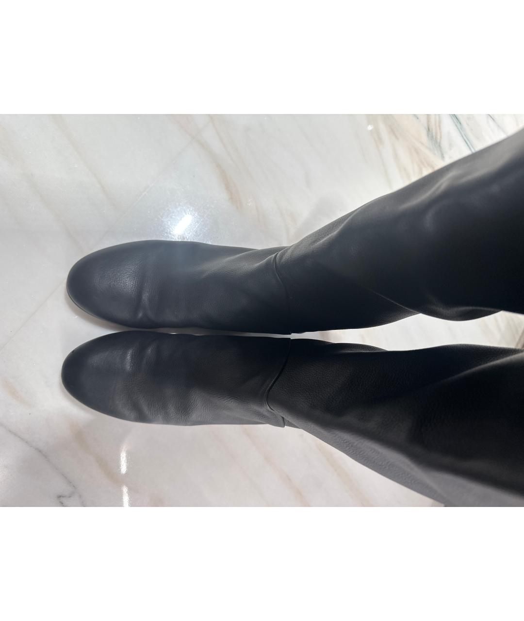 GIUSEPPE ZANOTTI DESIGN Черные кожаные сапоги, фото 3
