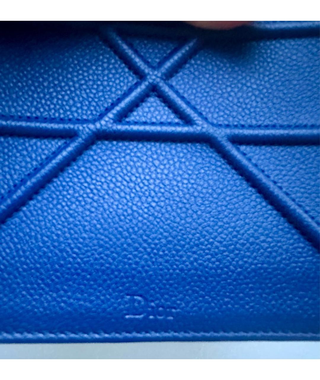 CHRISTIAN DIOR PRE-OWNED Синяя кожаная сумка через плечо, фото 5