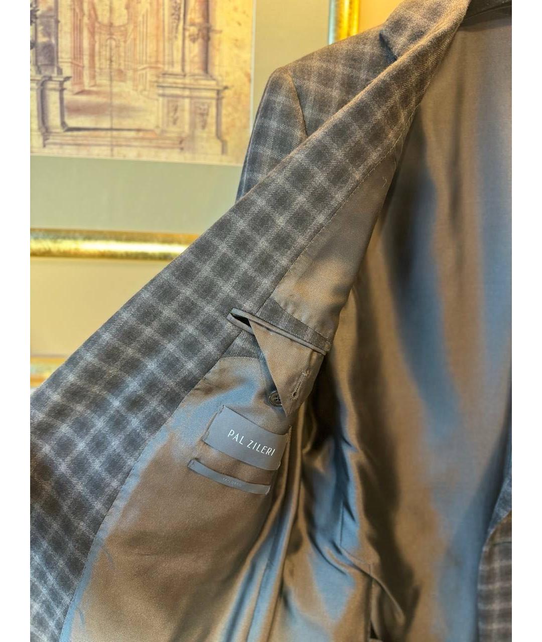 PAL ZILERI Антрацитовый шерстяной пиджак, фото 3
