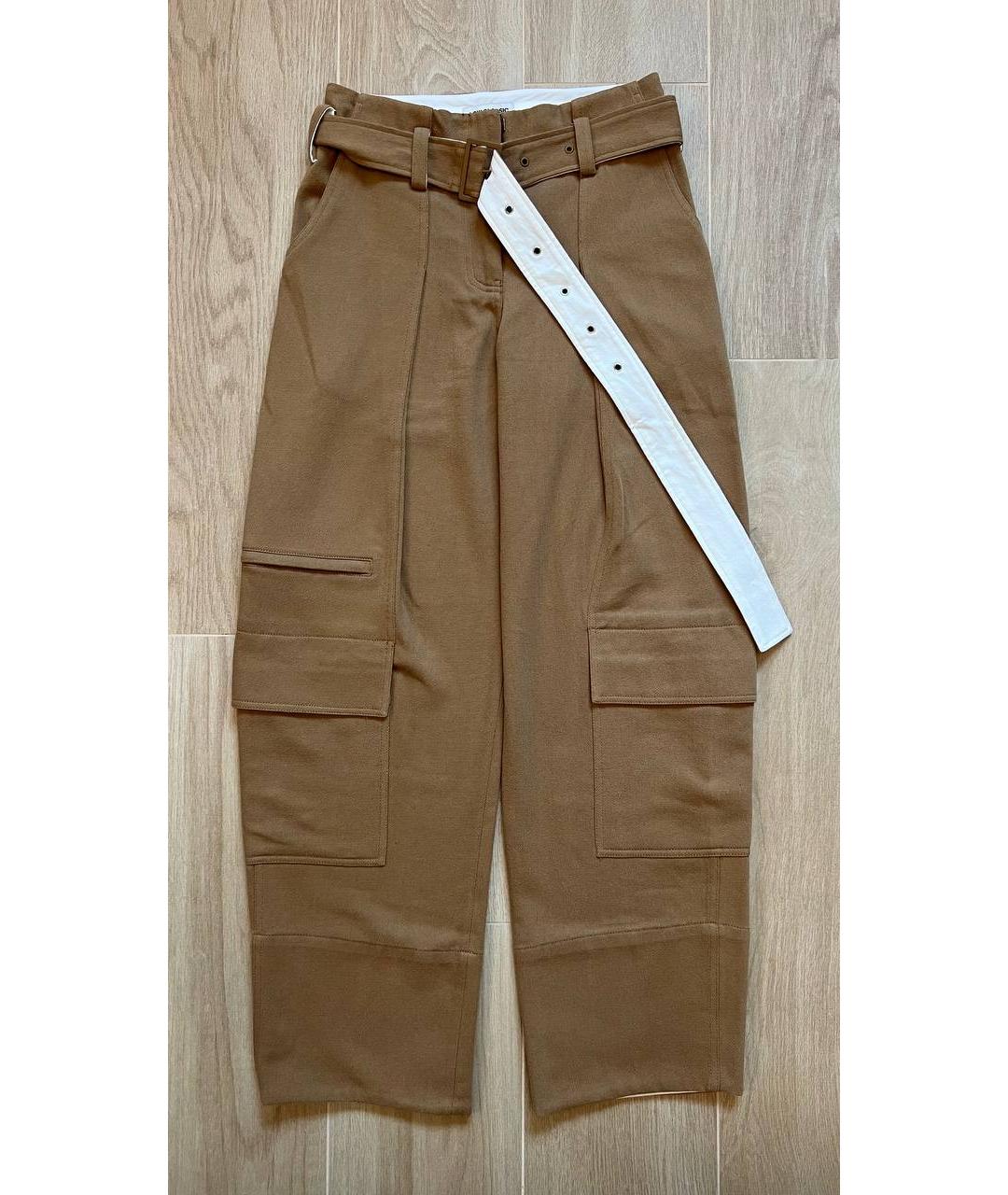 LOW CLASSIC Бежевые хлопковые брюки широкие, фото 6