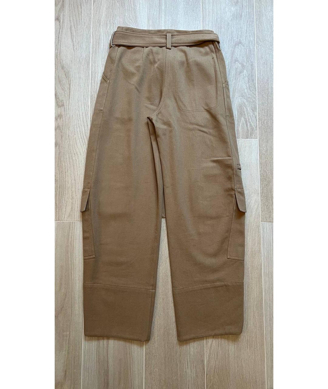 LOW CLASSIC Бежевые хлопковые брюки широкие, фото 2