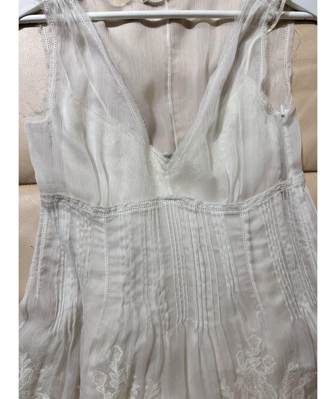 ERMANNO SCERVINO Белое полиэстеровое повседневное платье, фото 8