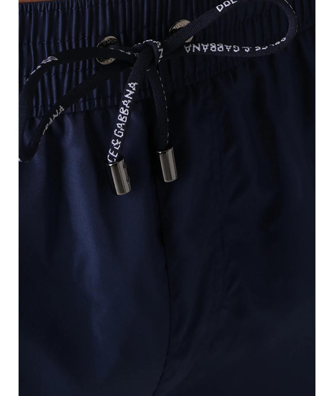 DOLCE&GABBANA Темно-синие полиэстеровые шорты, фото 3
