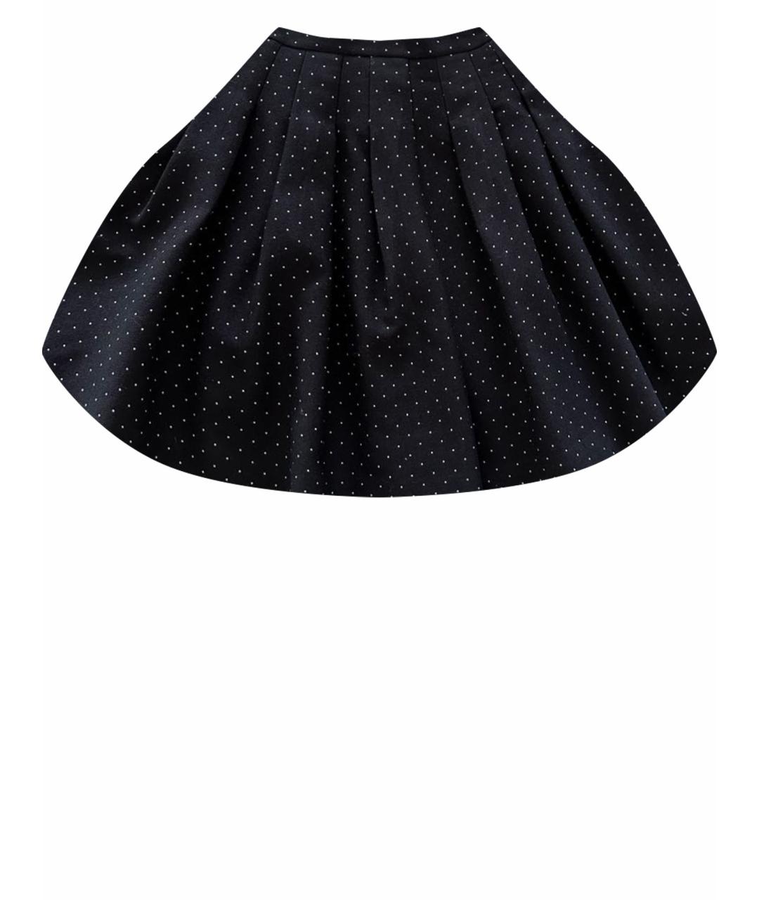 CHRISTIAN DIOR Черная шерстяная юбка мини, фото 1