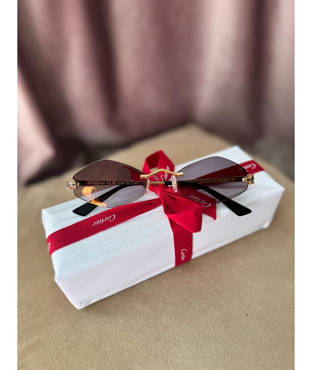 CARTIER Серые металлические солнцезащитные очки, фото 2