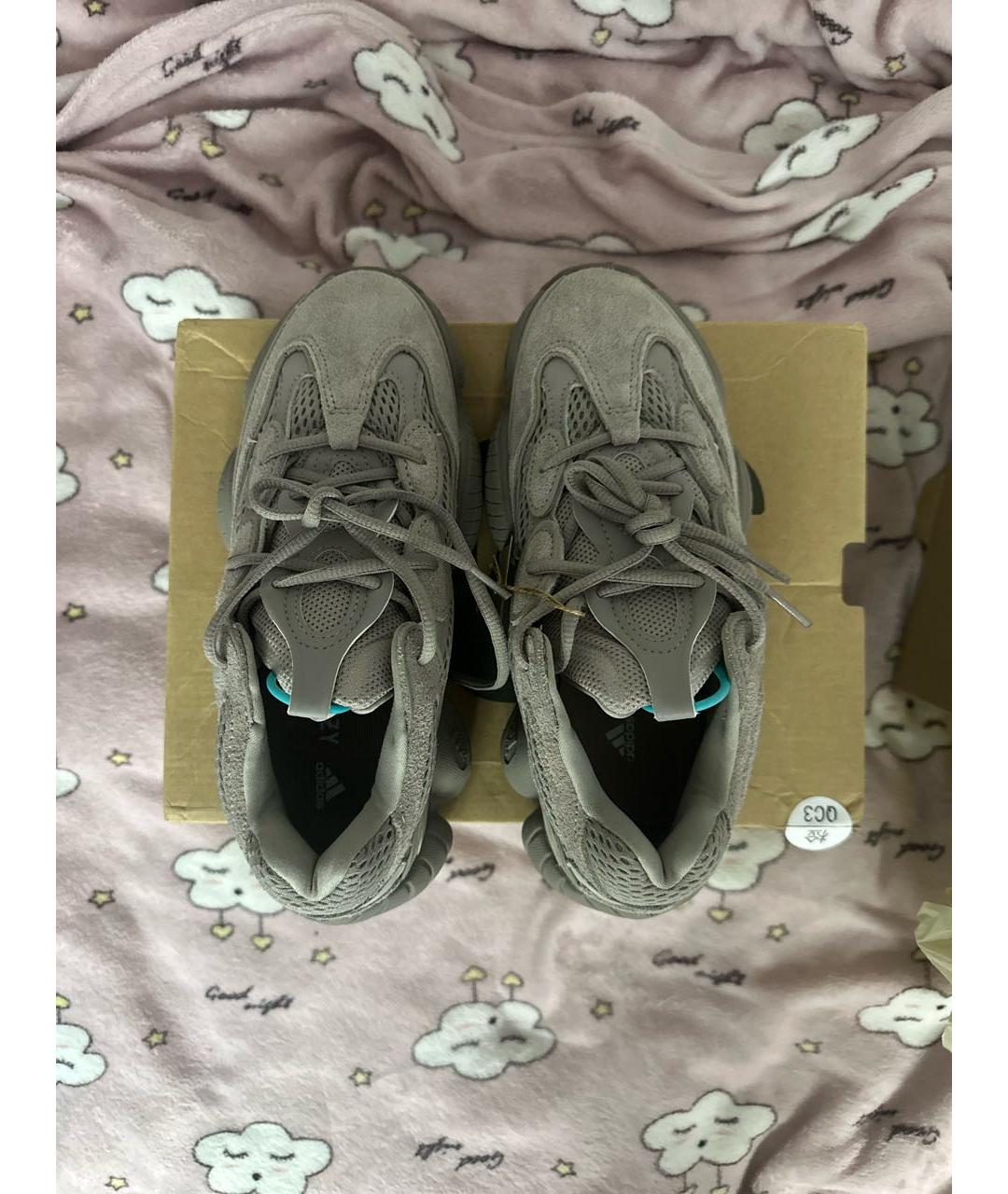 ADIDAS YEEZY Серые замшевые кроссовки, фото 4