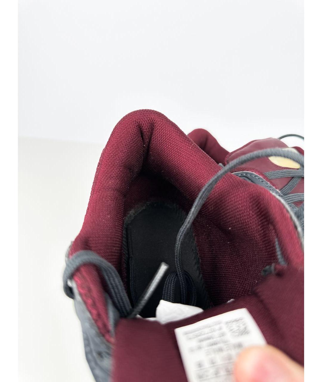 ADIDAS X RAF SIMONS Бордовые текстильные низкие кроссовки / кеды, фото 6