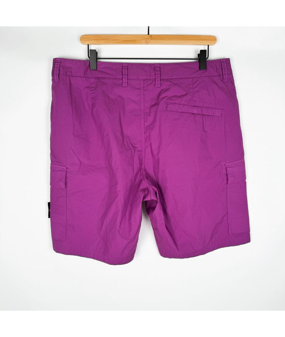 STONE ISLAND Фиолетовые хлопковые шорты, фото 2