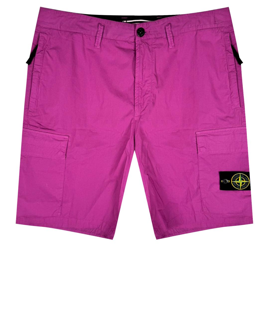 STONE ISLAND Фиолетовые хлопковые шорты, фото 1