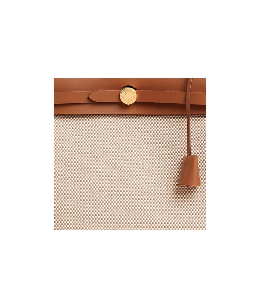 HERMES Бежевая сумка с короткими ручками, фото 2