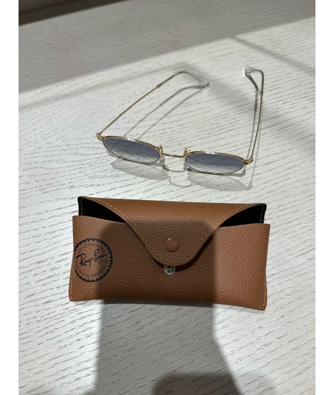 RAY BAN Синие металлические солнцезащитные очки, фото 4