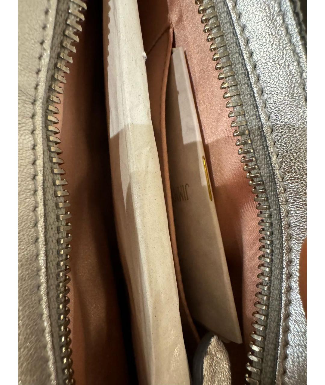 JIMMY CHOO Серебряная сумка с короткими ручками, фото 4