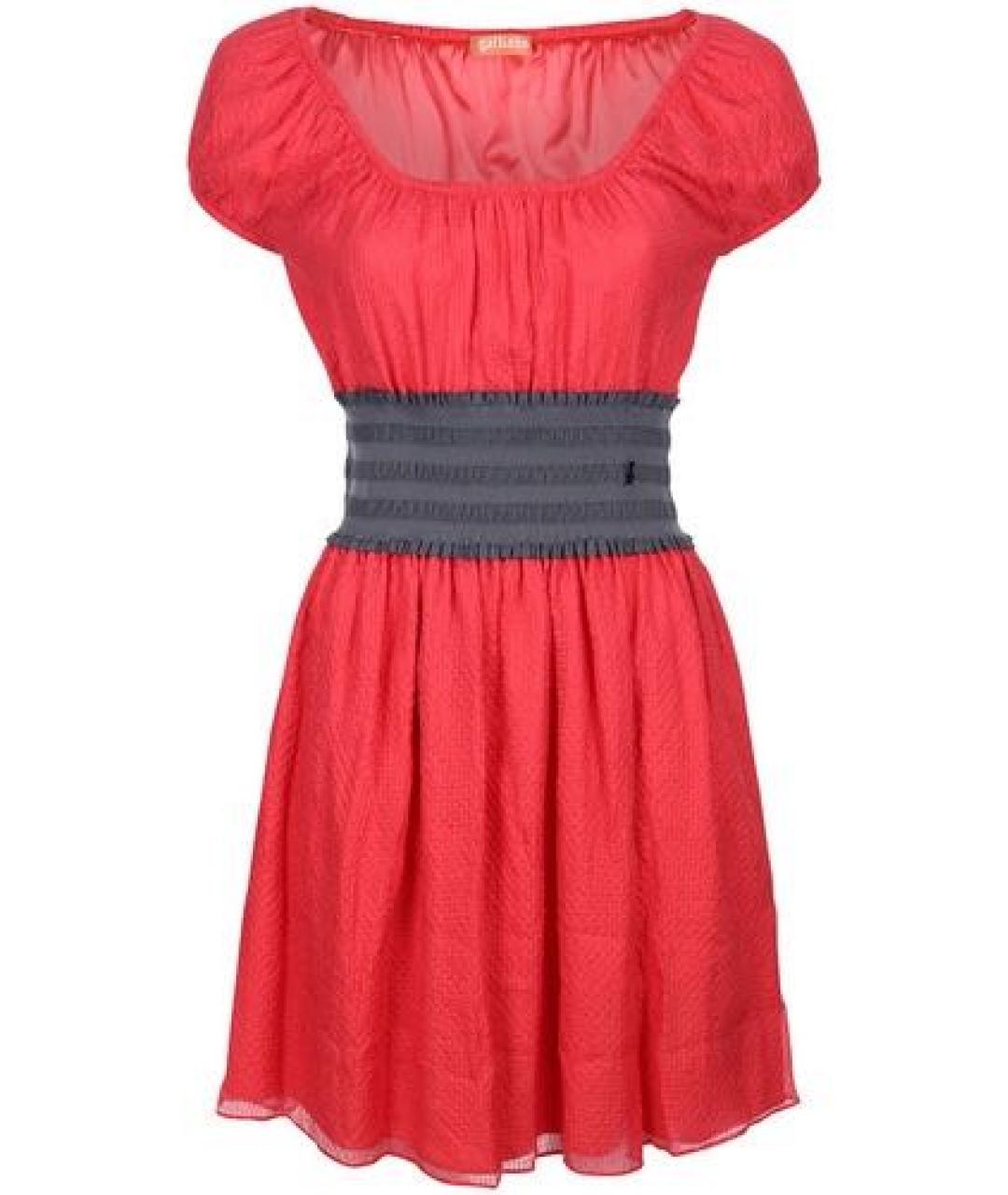 JOHN GALLIANO Красное шелковое повседневное платье, фото 1
