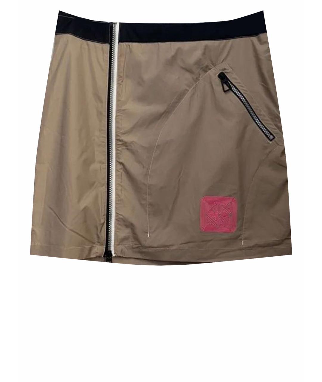 DKNY Бежевая хлопковая юбка мини, фото 1