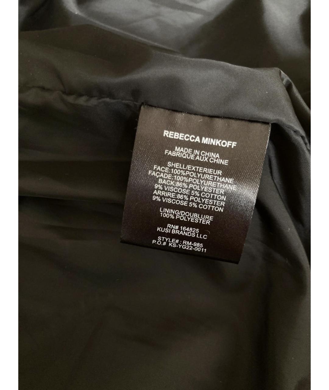 REBECCA MINKOFF Черная полиуретановая куртка, фото 7